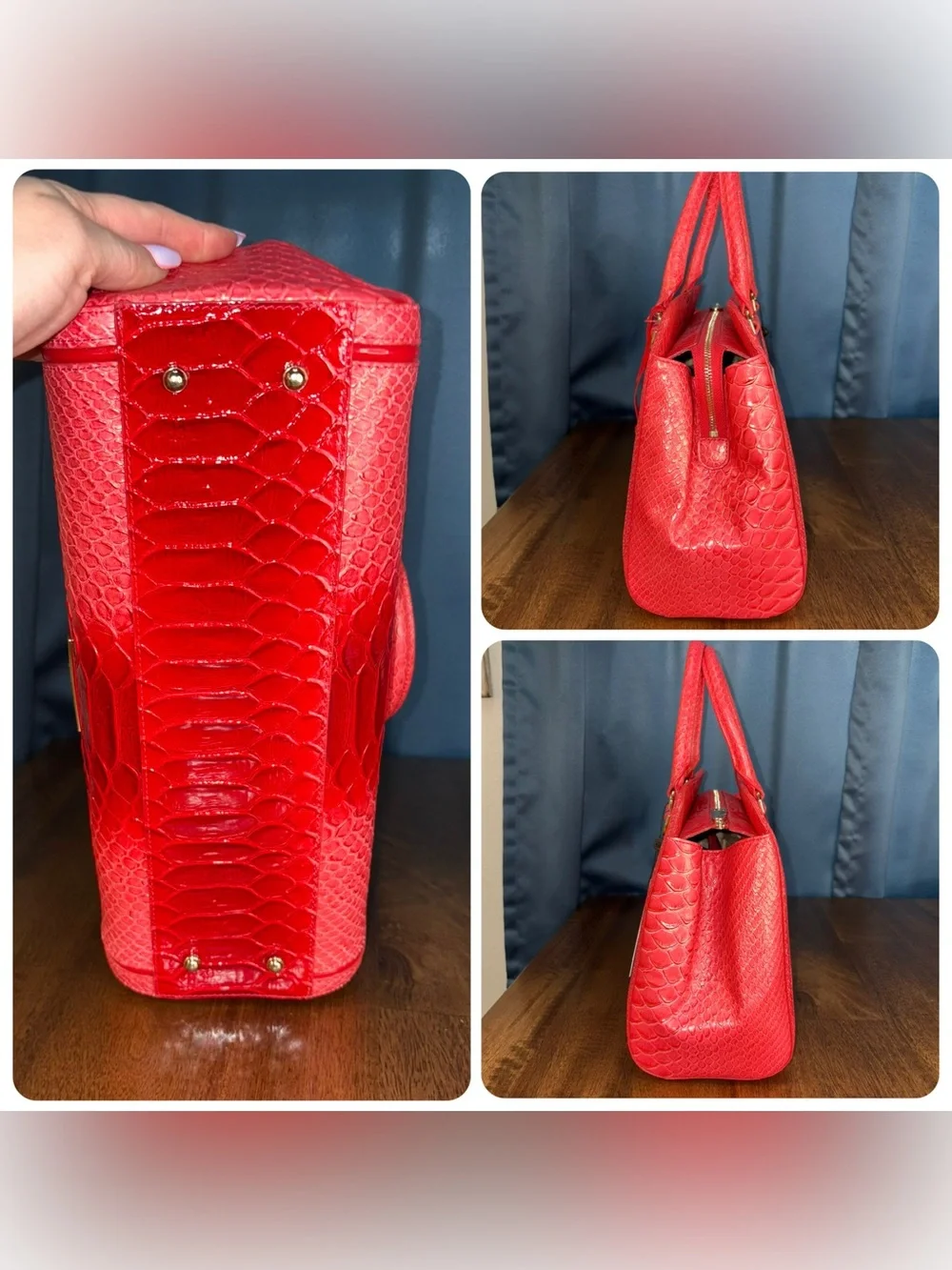 Brahmin NWT Sm Finley - Flame Calimero - Anaconda - Feminine, Sultry